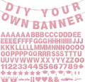 131 PCS Custom Banner Glitter DIY Letter Banners Personalized Banner for Birthday Congratulations Wedding Party Rose Golden Glitter 5-inch
