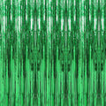 6 Pack Green Foil Fringe Curtains Streamers Party Decorations 3.3 x 8.2 ft, Tinsel Curtain Fringe Backdrop for Parties, Door Fringe Birthday Streamers, Photo Booth Backdrops, Party Decor