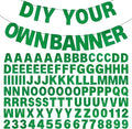 DIY Banner Kit with Letters Glitter Banner Letters Customizable Birthday Banners Graduation Banner Custom Party Hanging Banner for Graduation Wedding Party Baby Shower Decoration(Green)
