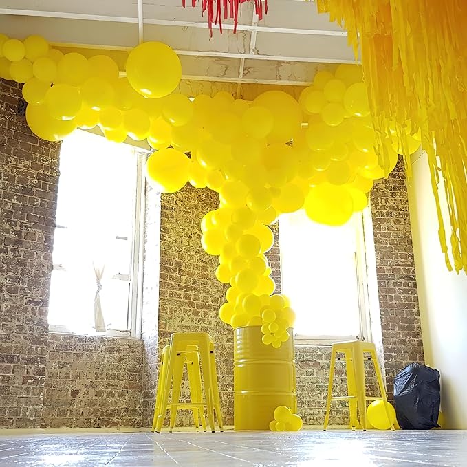 PartyWoo Yellow Balloons 50pcs 12 Inch Latex Helium Balloon for Birthday Baby Shower Graduation Sunflower Anniversary Engagement Bee Hawaiian Beach Lemon Theme Party Decorations Yellow-Y55