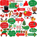 KatchOn, Christmas Photo Booth Props - Pack of 47, Little DIY | Christmas Decorations Indoor, Outdoor | Party Photo Props, Selfie Prop | Merry Xmas Party Prop with Pose Signs for Decorations