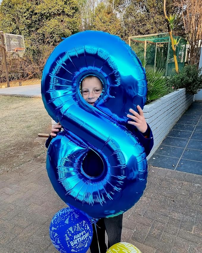 40 Balloon Number, Metallic Blue Number 40th Birthday Balloons 40 Inch, 40 Years Old Metallic Blue Birthday Decorations for Men Women, 40th Anniversary Decorations