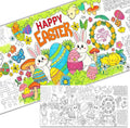 ATFUNSHOP Easter Giant Coloring Tablecloth 35" x 75" - Easter Crafts for Kids, Jumbo Paper Banner & Poster, Coloring Games & Party Activities - DIY Decorations & Gifts Games & Festive Decor