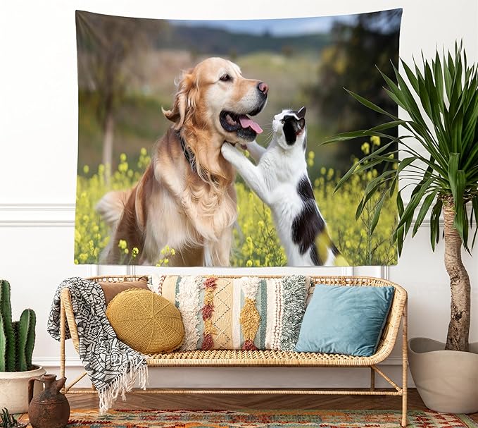 BELECO 9x6ft Fabric Custom Backdrop Customized Backdrop with Picture Logo Text Customize Your Design Personalized Background Banner Party Decor Living Room Tapestry Office Home Art Wall Hanging Decor