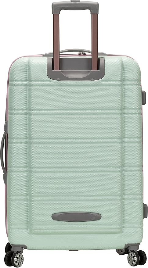 Rockland Melbourne Hardside Expandable Spinner Wheel Luggage, Checked Large 28", Mint