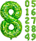 40 inch giant Green pixel miner game number 8 balloon Large mining theme foil balloon 0-9 Suitable for pixel game parties children's birthdays party anniversary celebrations baby shower decoration