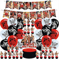 Wrestling birthday party supplies,Wrestling Boxing Match party including cake caps, cupcake caps, flags, Latex Balloons, It is very suitable for birthday party supplies.