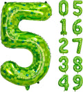 40 inch giant Green pixel miner game number 5 balloon Large mining theme foil balloon 0-9 Suitable for pixel game parties children's birthdays party anniversary celebrations baby shower decoration