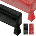 Sparkling Holographic Laser Tablecloth - Shimmering, Waterproof, Easy to Clean - Ideal for Halloween, Bachelorette, Birthday, Wedding, and Anniversary Party Decorations (Red & Black, 2)