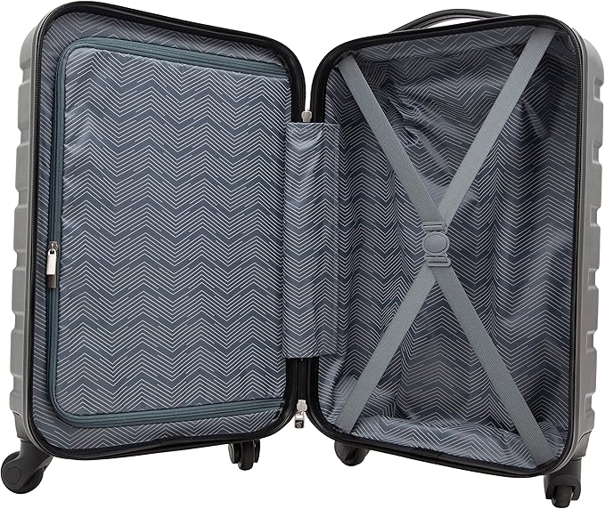 Travelers Club Harper Luggage, Black, 22-Inch Carry-On