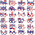 Max Fun 24 Pack American Flag Glasses – USA Patriotic Party Sunglasses for 4th of July, Independence Day, and Memorial Day – Fun Photo Booth Props and Party Favors for Kids and Adults