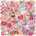 Valentines Stickers - Valentines Day Gifts for Kid - 100 PCS Vinyl Heart Stickers - Valentine Crafts for Kids - Valentine’s Gifts Treats Decor Scrapbooking Party Favors