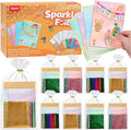 JoyCat 24 Pack Foil Craft Party Favors,No Mess Arts and Crafts for Kids,Goodie Bag Stuffers,DIY Creative Activity, Birthday Present for Girls Boys 4 5 6 7 8 9 Years Old(Greerting Cards)