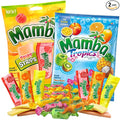 Sweetzo - Mamba Strips and Tropic Chews, Individually Wrapped Fruit Flavored Chewy Candy, Summer 2024 Candies for Goodie Bags and Party Favors, Pack of 2, 7 Ounces