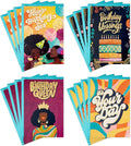 Hallmark Mahogany Birthday Cards Assortment, Birthday Queen (16 Cards with Envelopes)