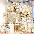 128PCS White Sand Gold Balloons Arch Kit, Nude Bridal Shower Balloon Garland with Metallic Gold Balloons for Bachelorette Bride to be Boho Wedding Baby Shower Birthday Graduation Party Decorations