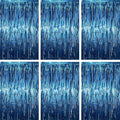 3.3 x 6.6 ft Foil Fringe Backdrop Curtains, Tinsel Streamers Party Decorations, Fringe Backdrop for Birthday, Baby Shower, Gender Reveal, Graduation (6, Retro Blue)