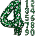 40 Inch Soccer Number 4 Balloons Large Foil Balloon Number 4 Birthday Deco World Cup Sports Soccer Theme Decoration For Soccer Party And Boy'S 4 th Birthday