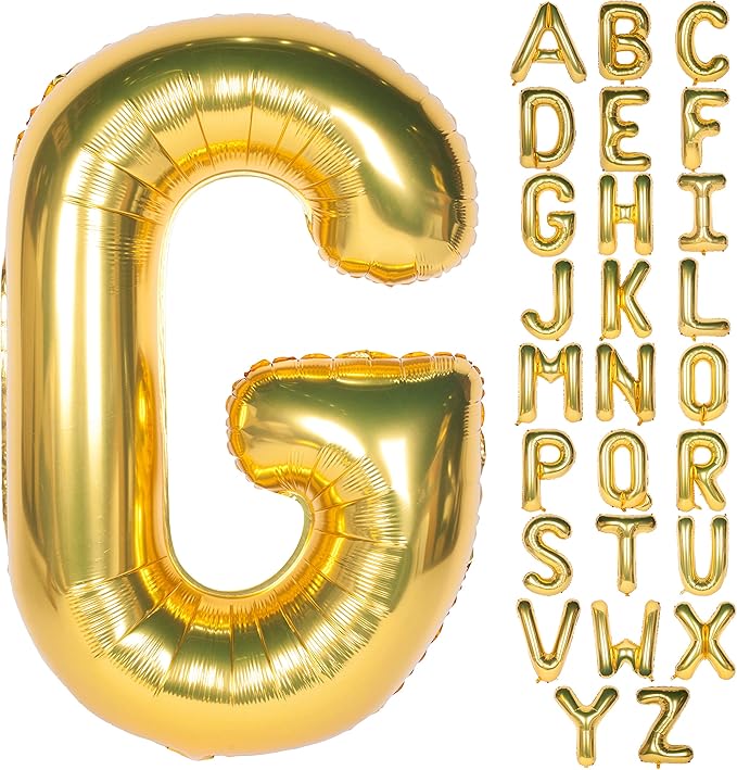 Letter Balloons 40 Inch Giant Jumbo Helium Foil Mylar for Party Decorations Gold G
