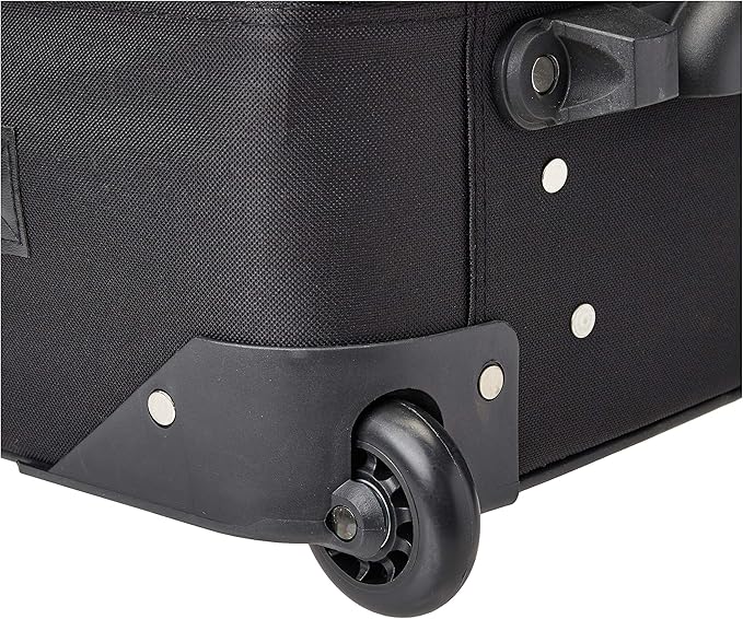 Rockland Fashion Softside 2 Piece Luggage Set, Expandable, (14" Tote/19" Upright), Black Cross