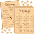 Baby Shower Bingo Game, 50 Bingo Cards Perforated Calling Cards Bingo Games for Baby Shower, Bridal Wedding Shower
