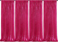 B-COOL Sequin Backdrop Fuchsia Backdrop Curtains 4 Panels 2ft x 8ft Hot Pink Sparkly Backdrop Fabric for Birthday Sweetheart Party Birthday Wedding Drapes