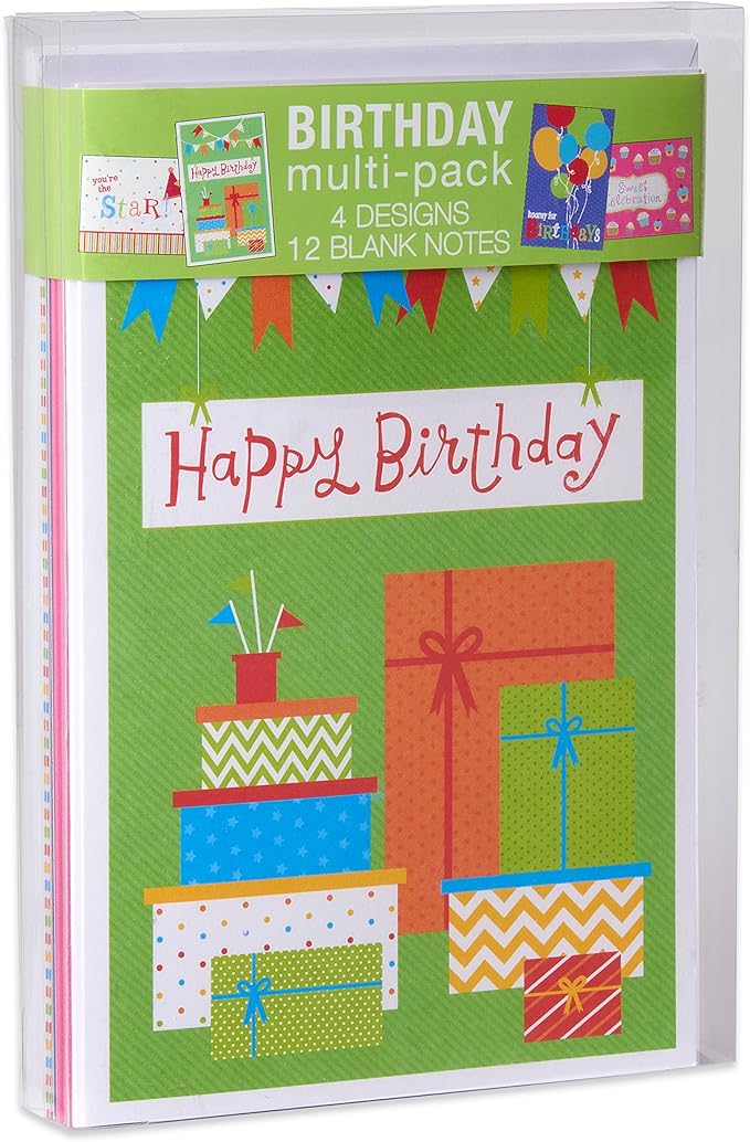 American Greetings Birthday Cards Assortment, Fun (12-Count)