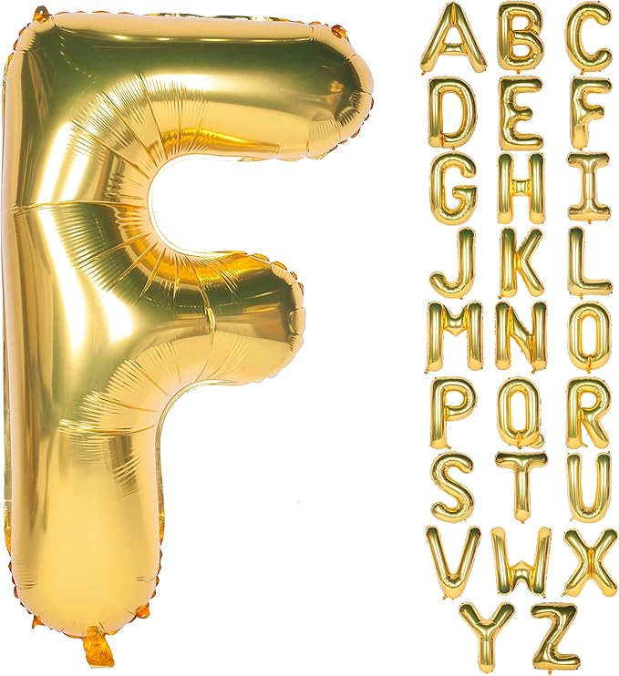 Letter Balloons 40 Inch Giant Jumbo Helium Foil Mylar for Party Decorations Gold F