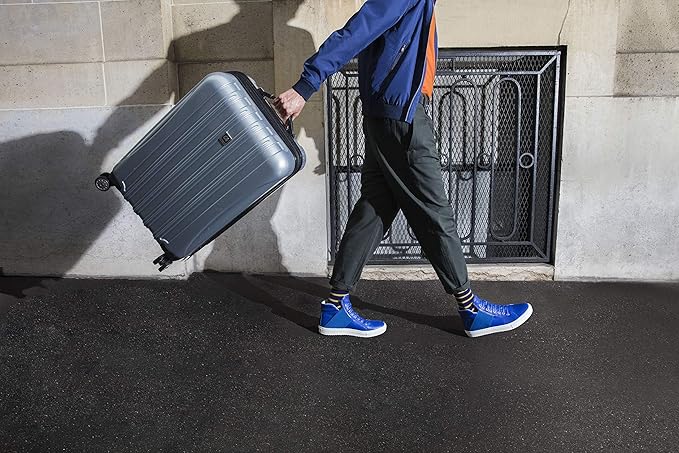 DELSEY PARIS Helium Aero Hardside Expandable Luggage with Spinner Wheels, Titanium, Carry-On Plus 21 Inch