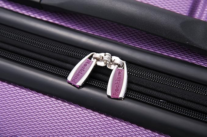 Rockland Melbourne Hardside 2 Piece Expandable Spinner Wheel Luggage Set, (20"/28"), Purple