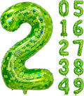 40 inch giant Green pixel miner game number 2 balloon Large mining theme foil balloon 0-9 Suitable for pixel game parties children's birthdays party anniversary celebrations baby shower decoration
