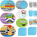 120pcs Birthday Party Supplies Include Cloud Plates Napkins Cup Dessert Plates Disposable Paper Tableware Set Kids Birthday Party Decorations For 30 Guests