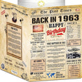 63rd Birthday Card for Women Men - Back In 1963 Newspaper - 63 rd Happy BIRTHDAY card - 63 birthday gift for Her Him - JUMBO size - 63rd birthday decorations Dad Mom - Best gifts for 63 year old