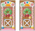 Beistle Gingerbread House Door Covers 2 Piece Christmas Party Supplies, Winter Décor, 30" x 5', Multicolored