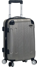 Rockland London Hardside Spinner Wheel Luggage, Silver, Carry-On 20-Inch