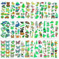 370 Patterns Party Favors, 36 Sheets Glow In Dark Stickers Luminous Temporary Tattoos, Waterproof Fake Tattoo Supplies Animal Dinosaur Mermaid Butterfly Stickers for Birthday Decorations