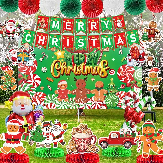 Gingerbread Christmas Decorations: Merry Christmas Decorations Christmas Party Decorations Gingerbread Party Decorations
