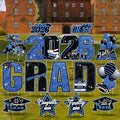 15 PCS Graduation Yard Signs Class of 2026 Decorations, 2026 Graduation Decorations - Large 4FT Tall Congrats Grad Lawn Sign Set with H-Stake & Fiberglass Rods, Waterproof Outdoor & Indoor Graduation Party Decor,Blue and Black