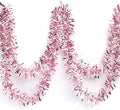 Anderson's Metallic Light Pink & White Sparkle Glitter Tinsel Twist Garland, 25ft Holiday Decoration, Christmas Tree Trim, Parade Float Decor, Party Supplies, Graduation, Indoor/Outdoor Event Garland