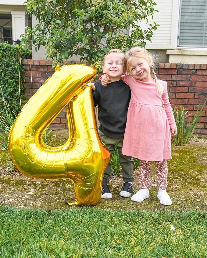 Gold Number 14 Balloon 40 inch, 14 Number Balloons, 14th Gold Birthday Decorations, 14 Year Old Girls Boys Golden Party Supplies