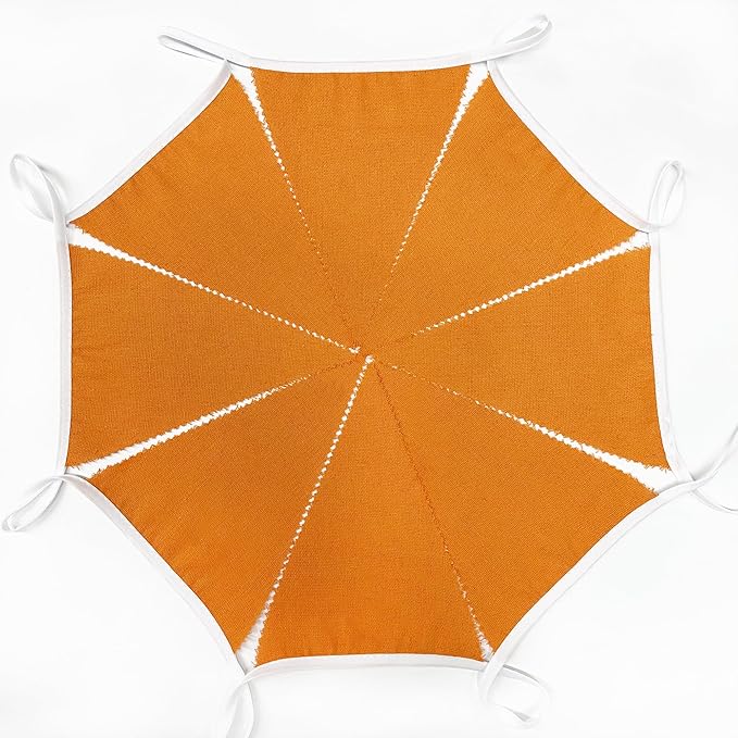 46Ft Orange Party Decorations Orange Burlap Banner Triangle Pennant Flag Linen Garland Streamers for Vintage Little Cutie Birthday Rustic Groovy Baby Shower Fall Graduation Party Decorations