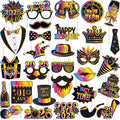 KatchOn, New Years Photo Booth Props 2026 - Pack of 30 | Neon New Years Eve Photo Booth Props for Happy New Years Decorations 2026 | New Years Eve Party Supplies 2026 | NYE Decorations 2026