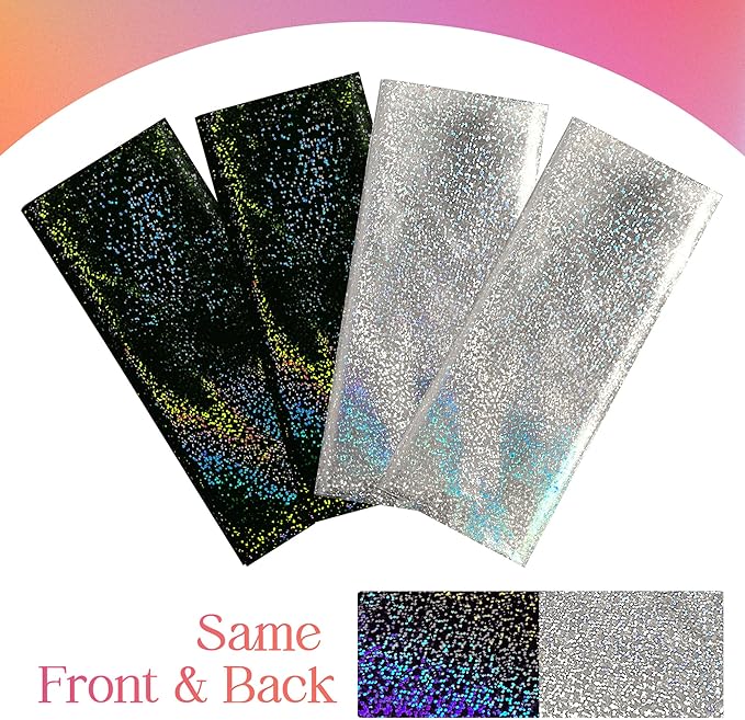 2 Pcs Black & Silver Holographic Laser Tablecloths Shiny Plastic Table Cloths 40" x 108" Black and White Classical Halloween Events Birthday Party Decor Anniversary Supplies
