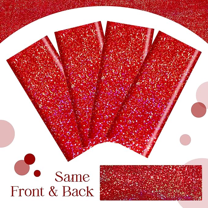 4 pcs Red Holographic Laser Tablecloths for Parties 40" x 108" Table Cloth Iridescence Shining Table Decoration For Valentines Galentines Day Princess Graduation Christmas Birthday Party Supplies