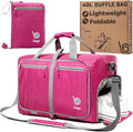 Bago Compact Duffle Bag for Travel Women & Men. Durable Lightweight Foldable Travel Duffel Bags For Traveling Women. 40L Duffle Bags a Reliable Weekender duffel or Overnight Bag With Shoe Compartment