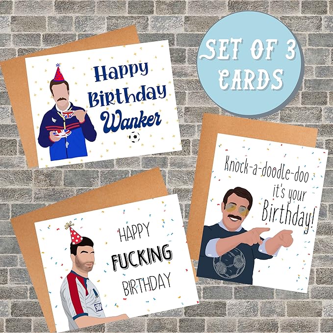 BALOR Set of 3 Funny Birthday Card | Card For Her | Card For Him | Gift | Popular Birthday Card | 30th Birthday Card | 4.25 x 5.5 Folded Cardstock Greeting Card