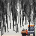 Watayo 500 x 59 Inch Halloween Spooky Cloth, Black Large Size Halloween Scary Creepy Cloth, Windows Doorways Cover Gauze for Haunted House Yard Horror Themed Party Decorations