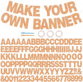 BEISHIDA 116 PCS A-Z DIY Letter Banner Kit Make Your Own Banner Glitter Light Orange Including 111 Letters and Numbers 3 Rope and 2 Threading Device,Customized for Birthday Graduation Party Decor