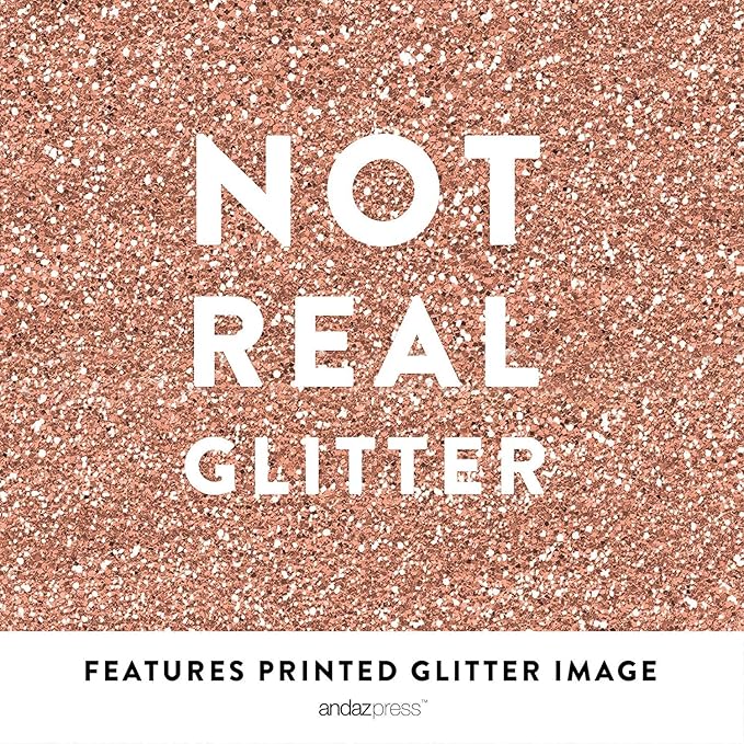 Andaz Press Personalized Retirement Party Signs, Glitzy Rose Gold Glitter, 8.5x11-inch, Welcome to Monica's Retirement Party, 1-Pack, Bokeh Colored Party Supplies, Custom Name