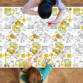 Giant Construction Coloring Tablecloth,54x108 Inch, Construction Birthday Party Supplies Construction Theme Party Favors